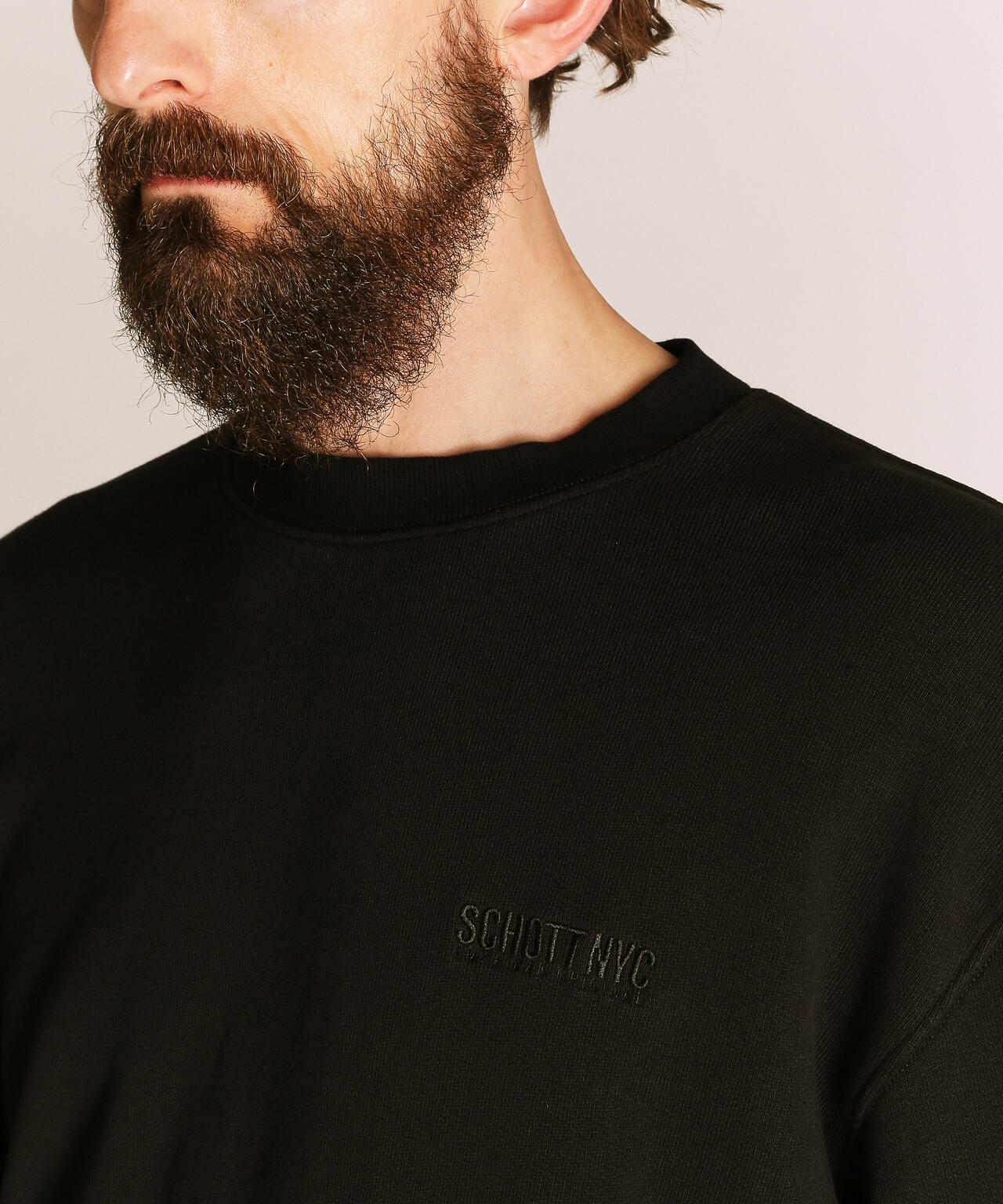 LEATHER ELBOW PATCH SWEAT/レザー エルボーパッチ スウェット