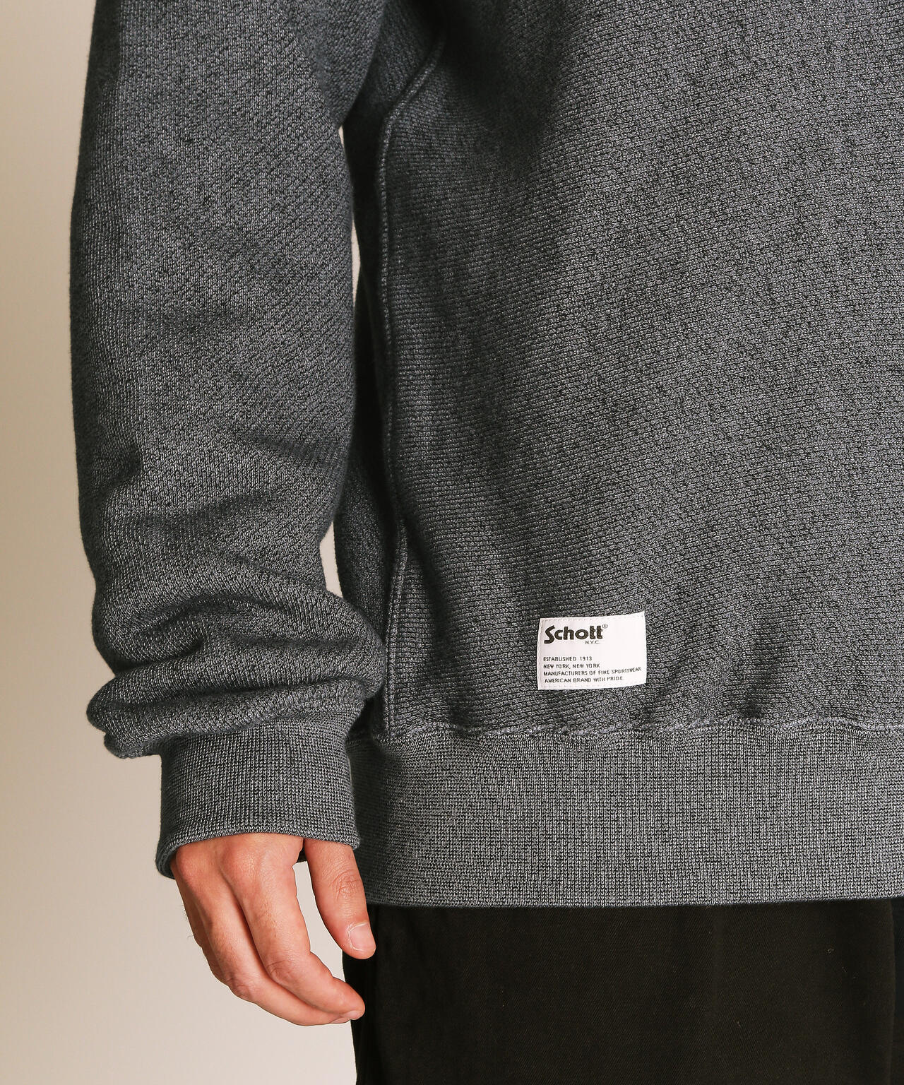 SALT AND PEPPER HALF ZIP SWEAT/ソルト アンド ペッパー ハーフジップスウェット