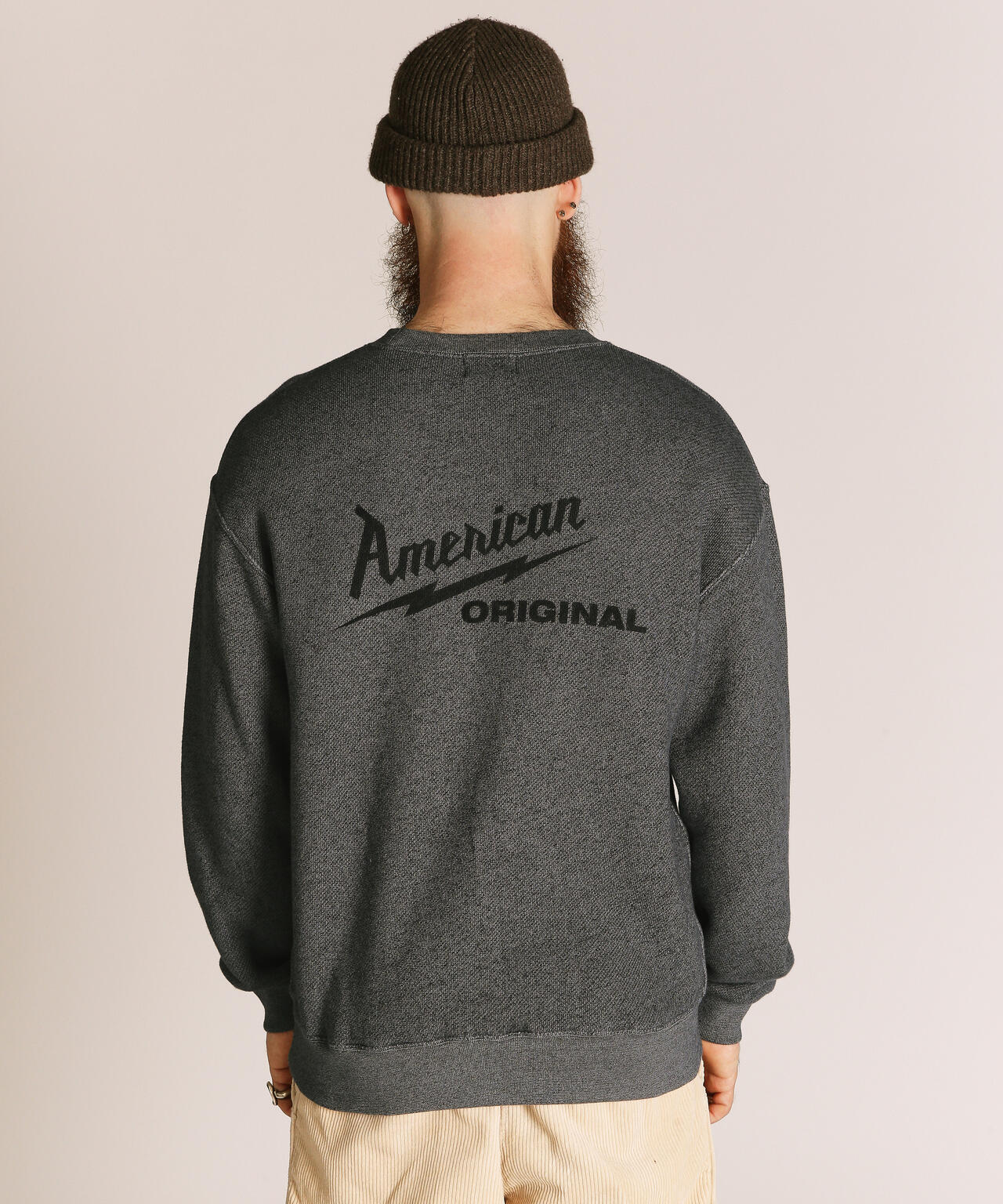 SALT AND PEPPER CREW SWEAT AMERICAN ORIGINAL