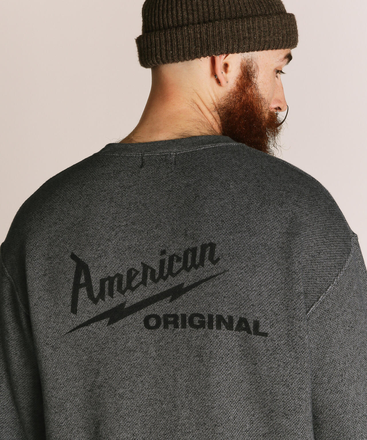 SALT AND PEPPER CREW SWEAT AMERICAN ORIGINAL