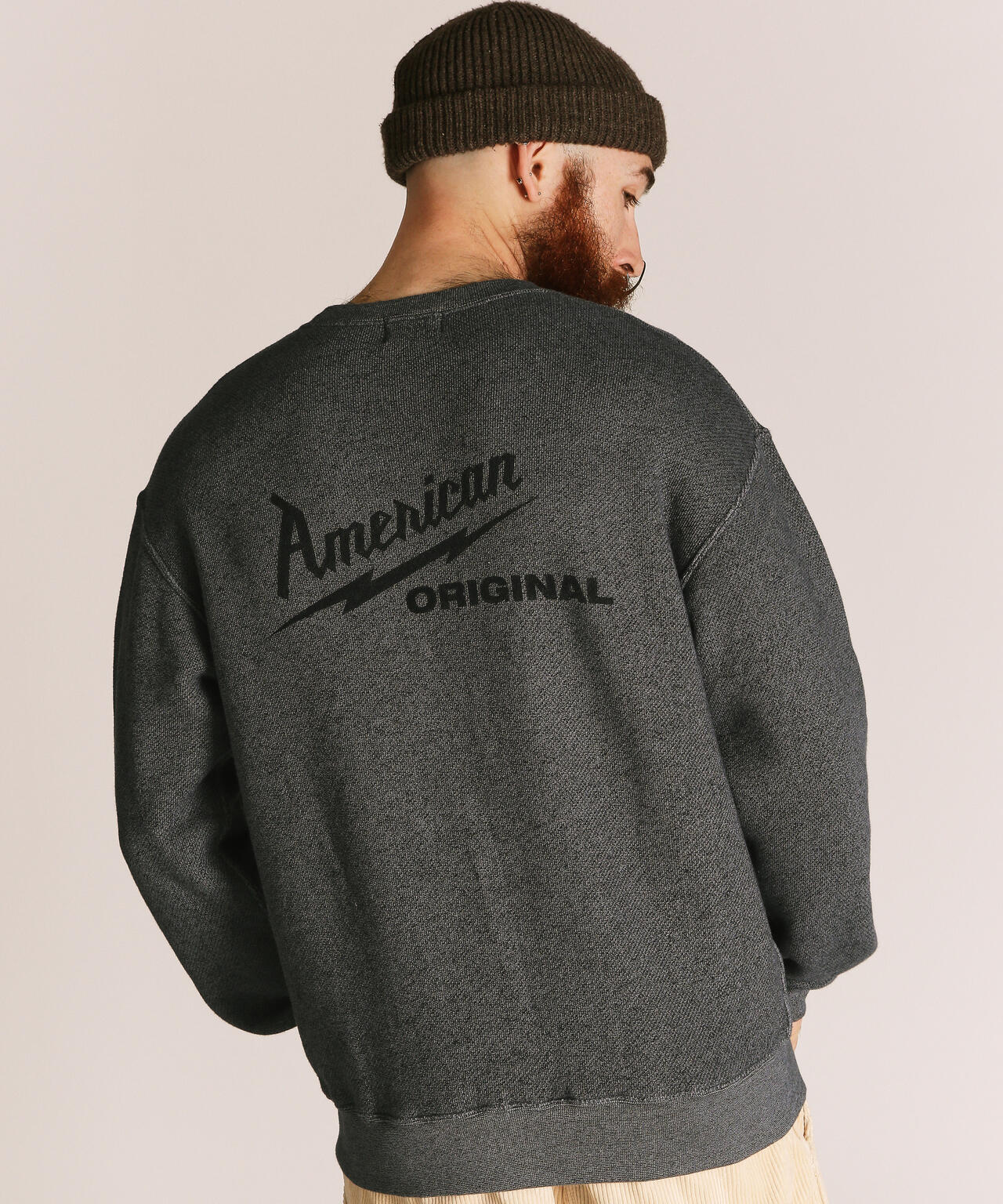SALT AND PEPPER CREW SWEAT AMERICAN ORIGINAL