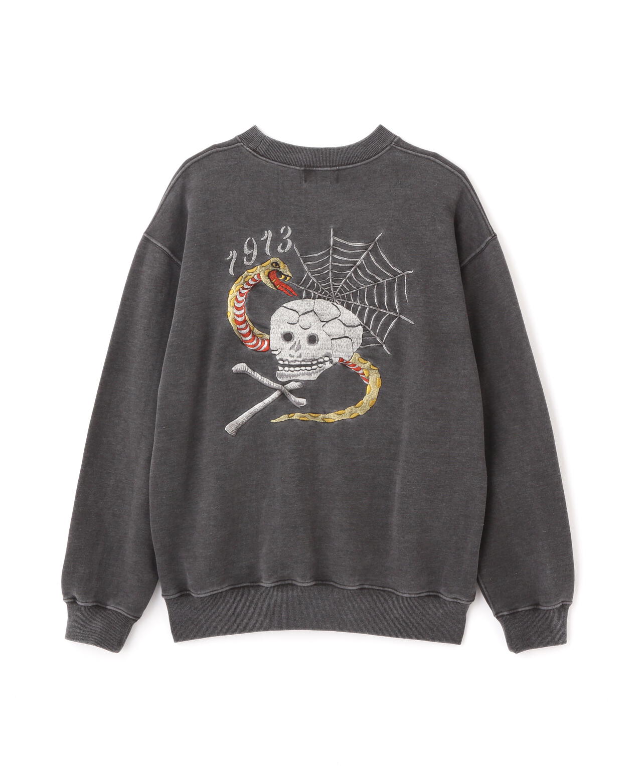 PIGMENT SKULL AND SNAKE CREW SWEAT/ピグメントスカル アンド スネーククルースウェット