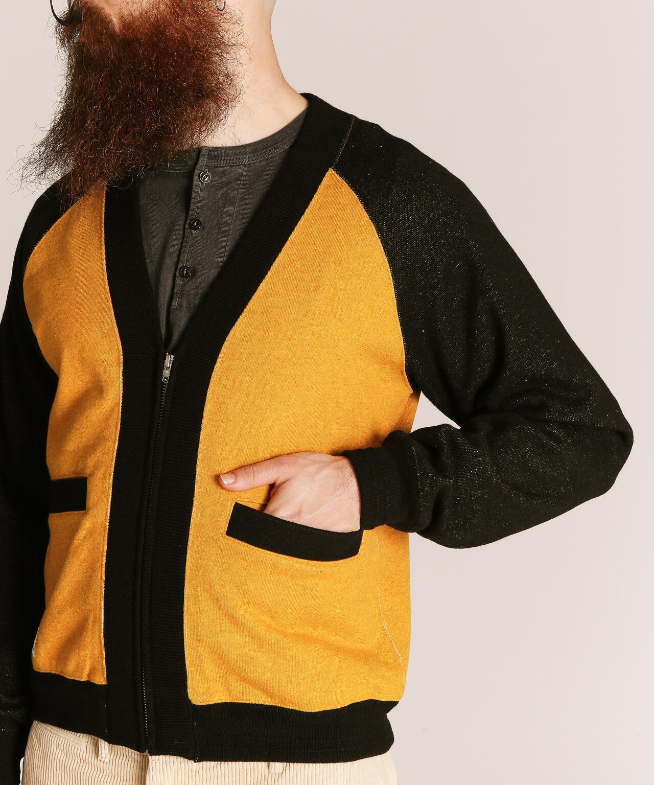 2TONE SWEAT CARDIGAN/2トーン スウェット カーディガン