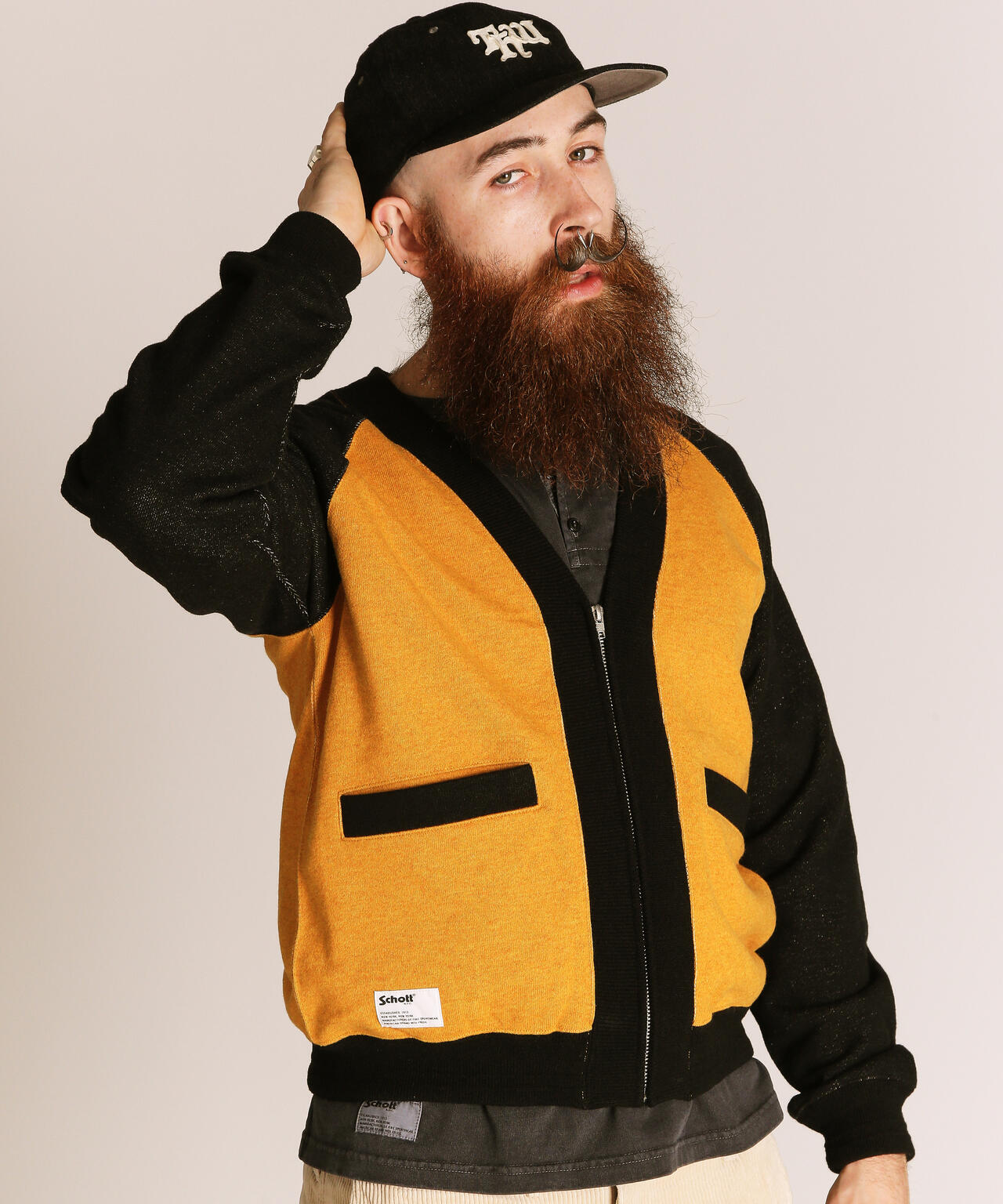 2TONE SWEAT CARDIGAN/2トーン スウェット カーディガン