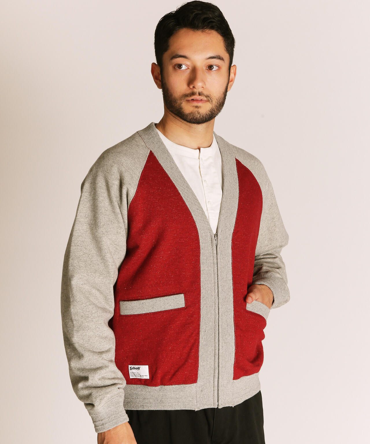 2TONE SWEAT CARDIGAN/2トーン スウェット カーディガン