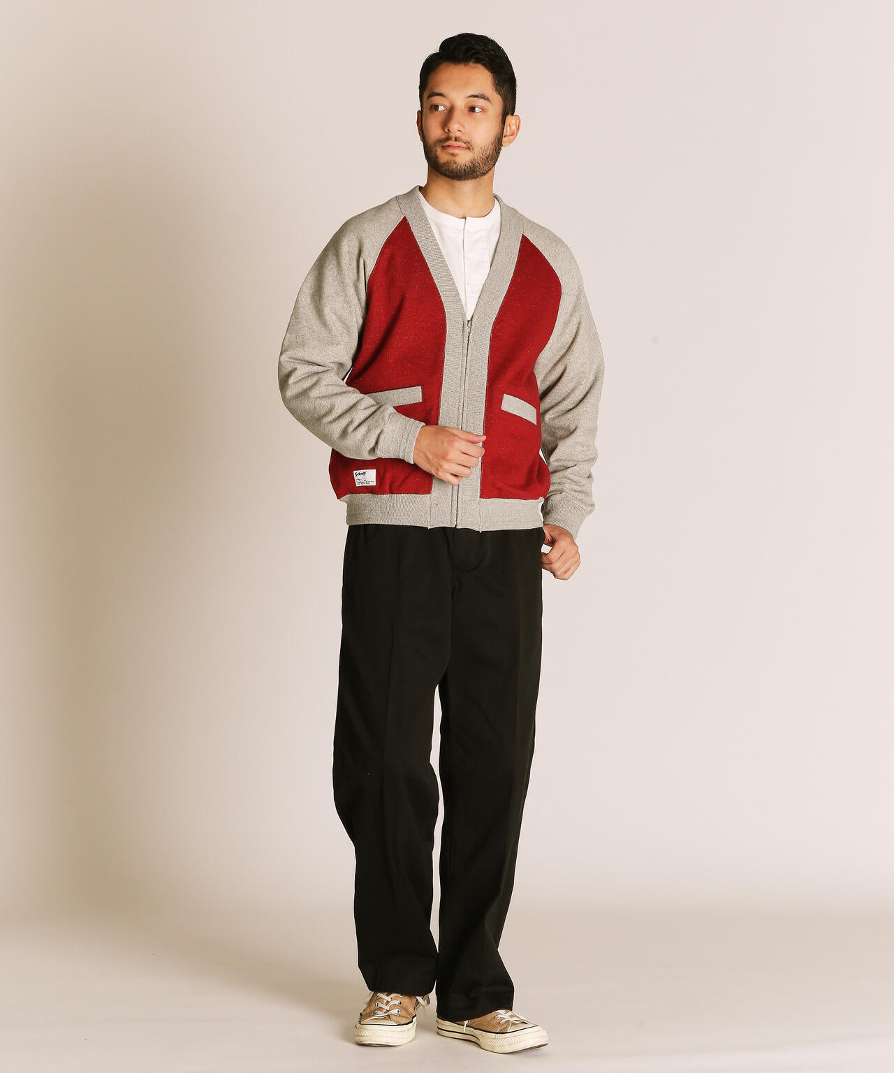 2TONE SWEAT CARDIGAN/2トーン スウェット カーディガン