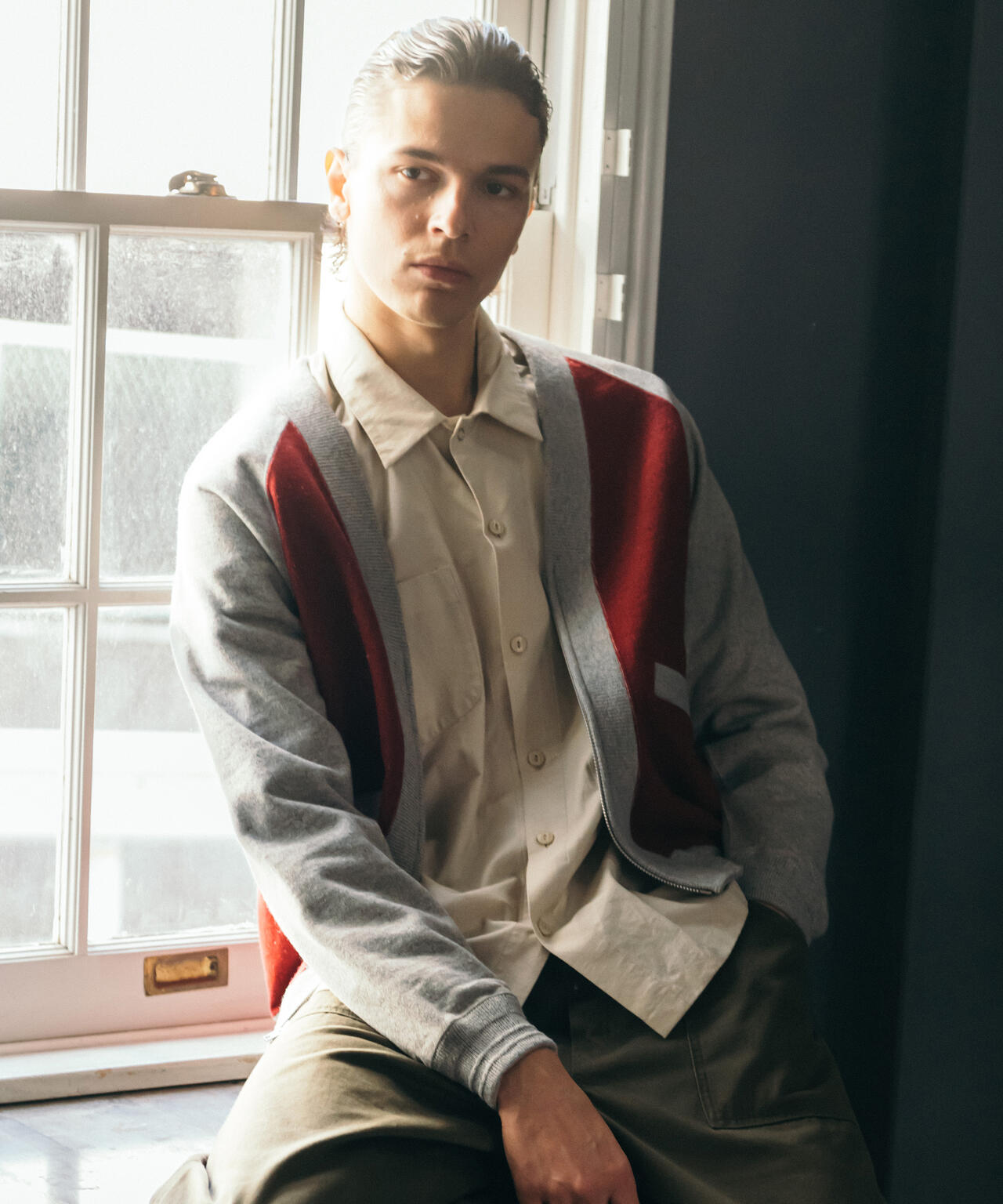 2TONE SWEAT CARDIGAN/2トーン スウェット カーディガン