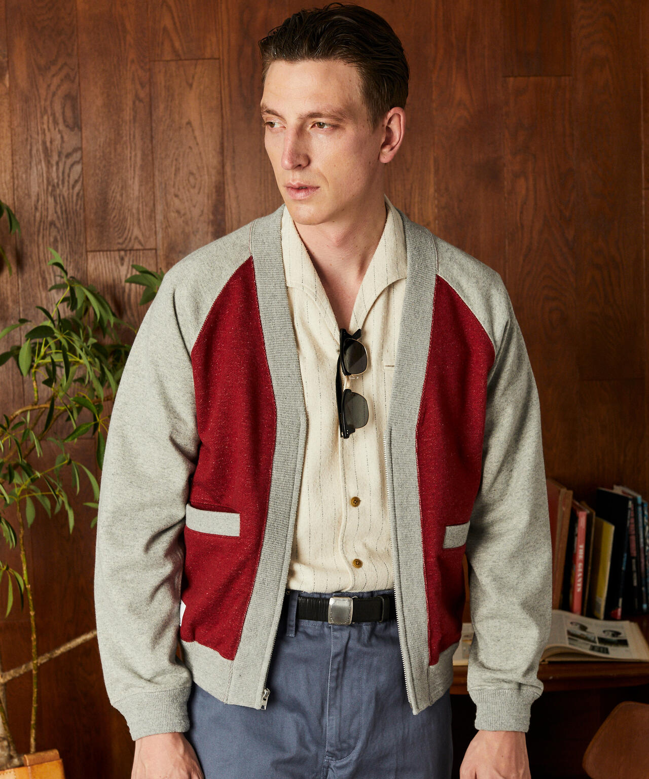 2TONE SWEAT CARDIGAN/2トーン スウェット カーディガン