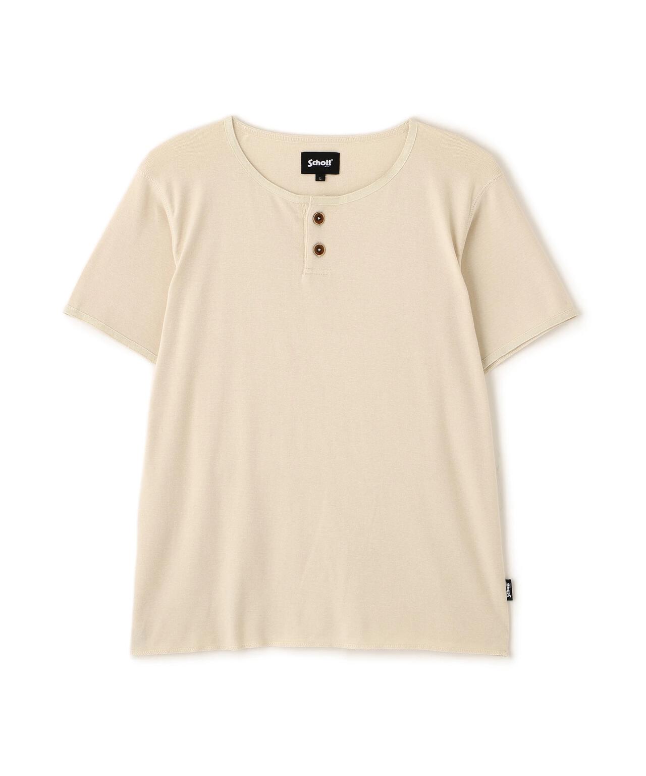 KNITTING HENLEY NECK T-SHIRT/ニッティング ヘンリーネック Tシャツ