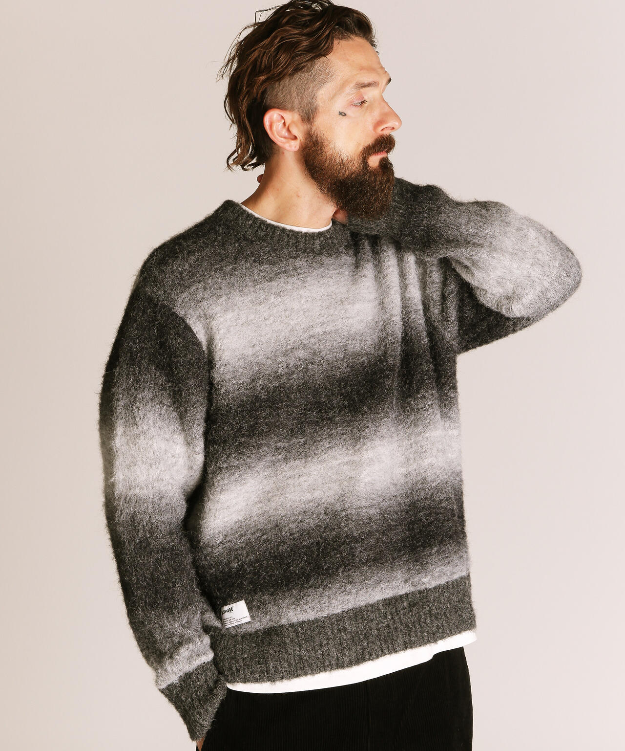 GRADATION CREW KNIT/グラデーション クルーニット