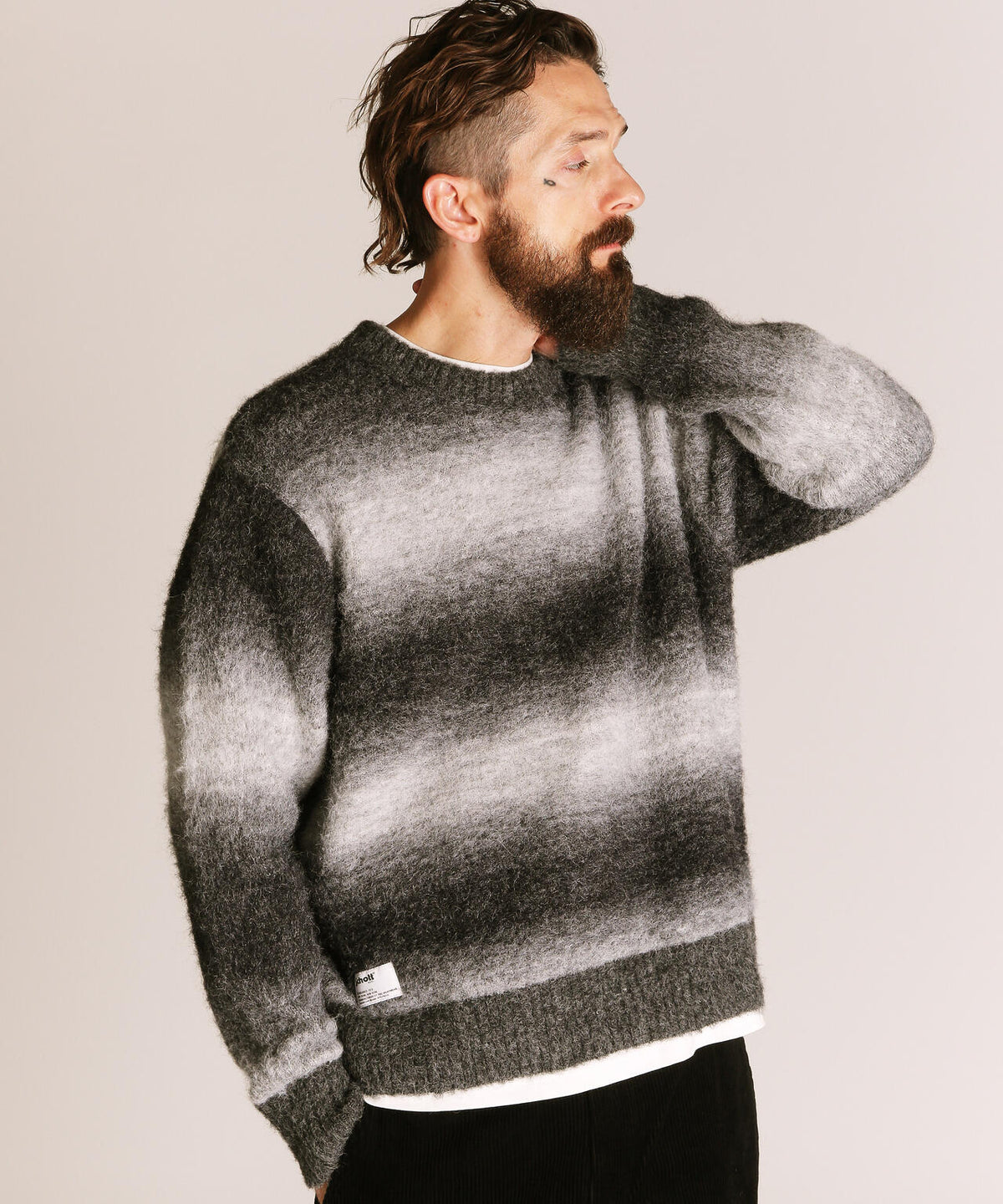 GRADATION CREW KNIT/グラデーション クルーニット