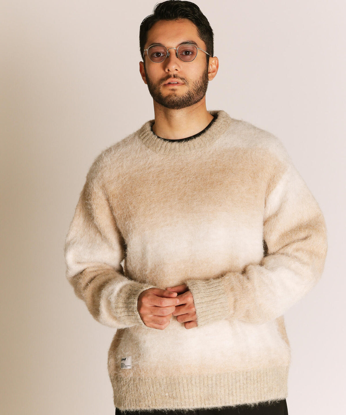 GRADATION CREW KNIT/グラデーション クルーニット