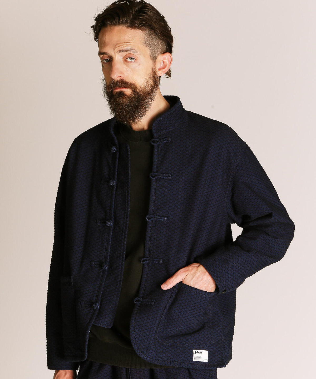 SASHIKO CHINA JACKET/刺子 チャイナ ジャケット