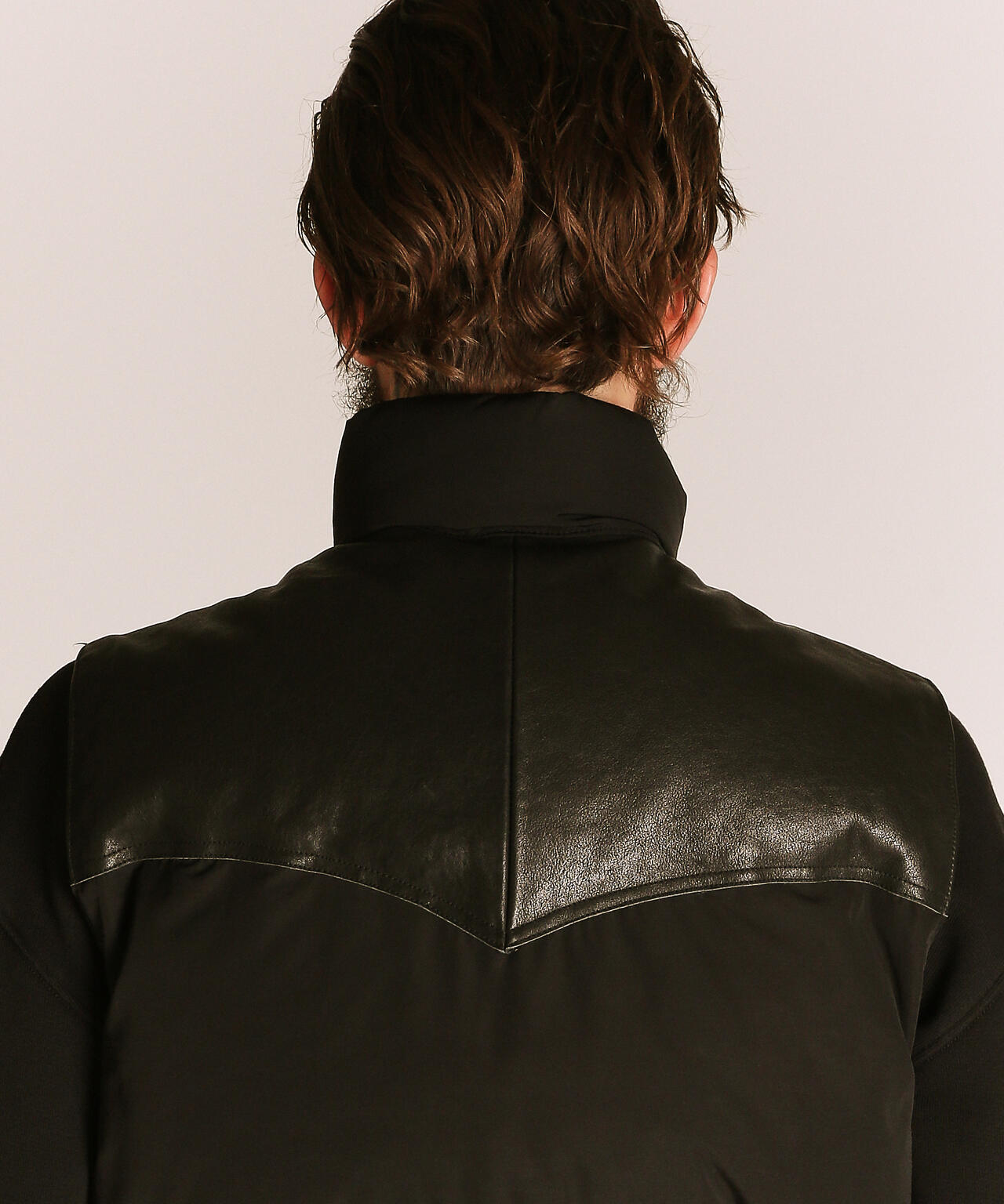 LEATHER COMB. VEST/レザー コンビベスト