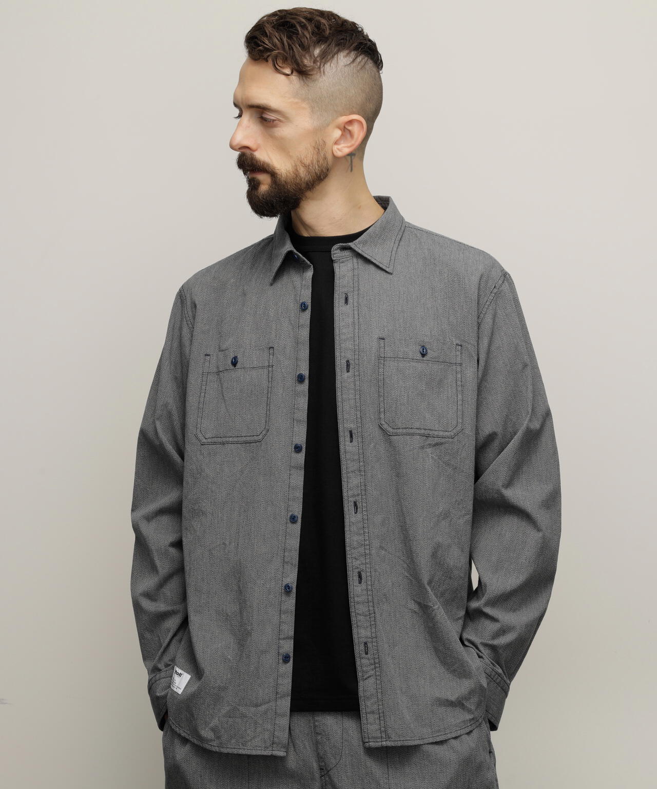 COTTON COVERT LS SHIRT/コットン コバート ロングスリーブシャツ