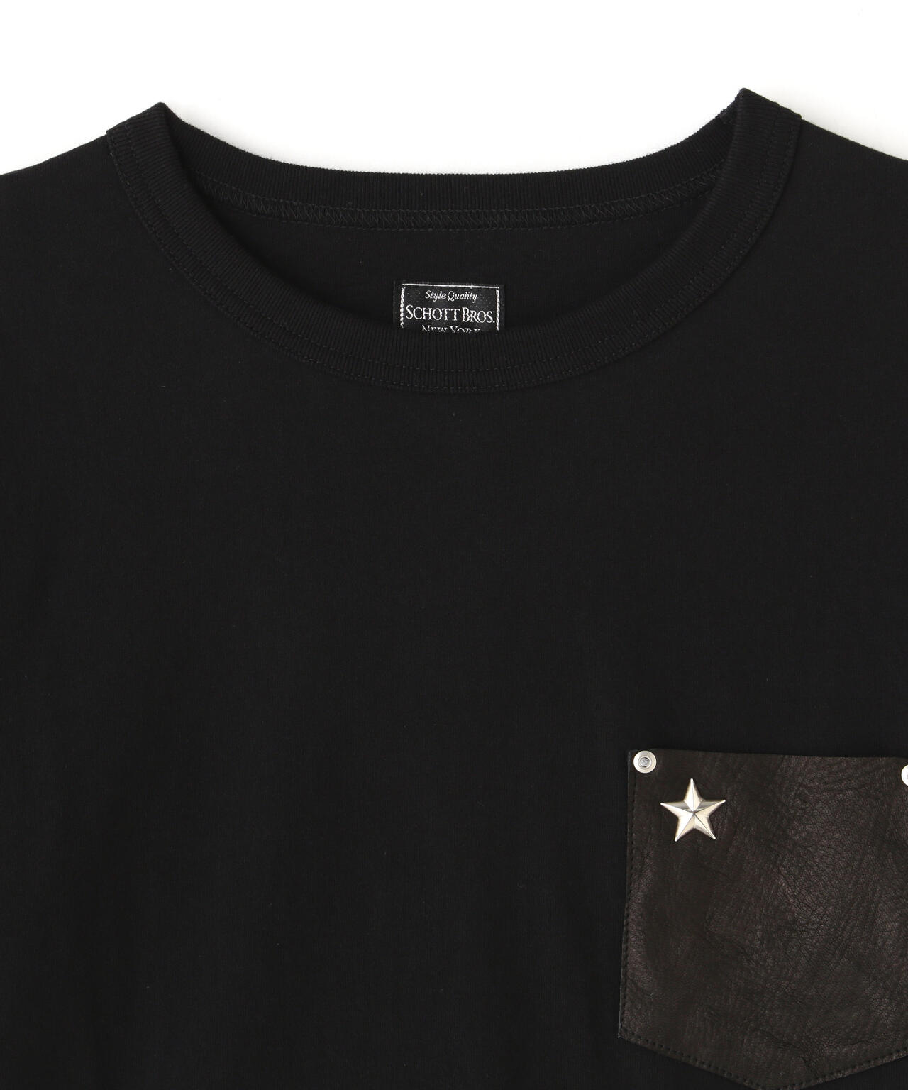 LETHER POKET LS TEE/レザーポケット ロングスリーブ Tシャツ