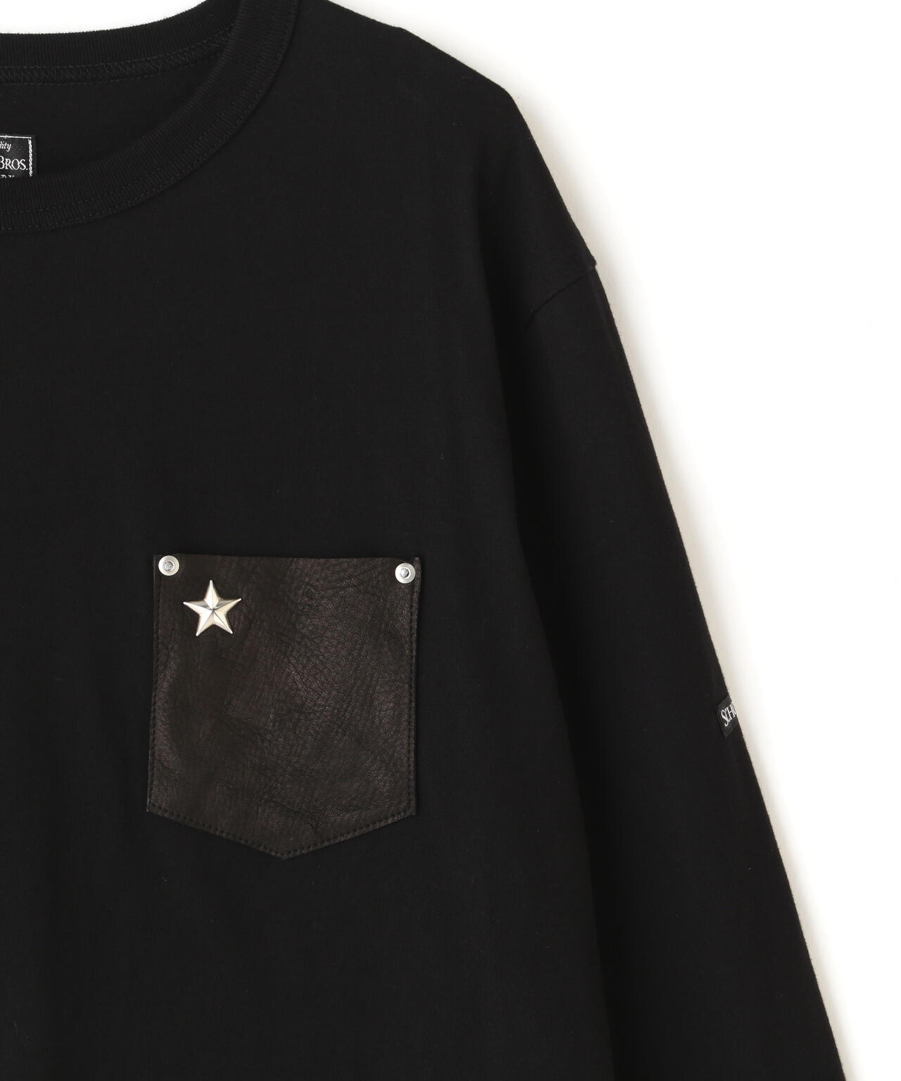 LEATHER POCKET LS TEE/レザーポケット ロングスリーブ Tシャツ