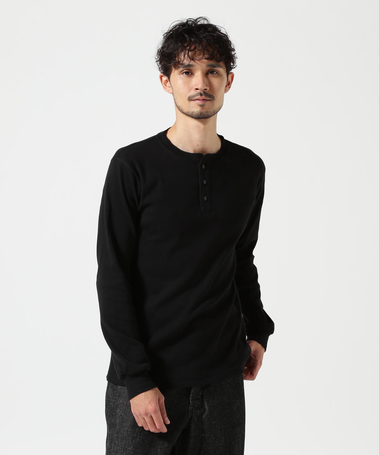 2PACK LS HENLEY NECK T-SHIRT/2パック ヘンリーネック ロンT