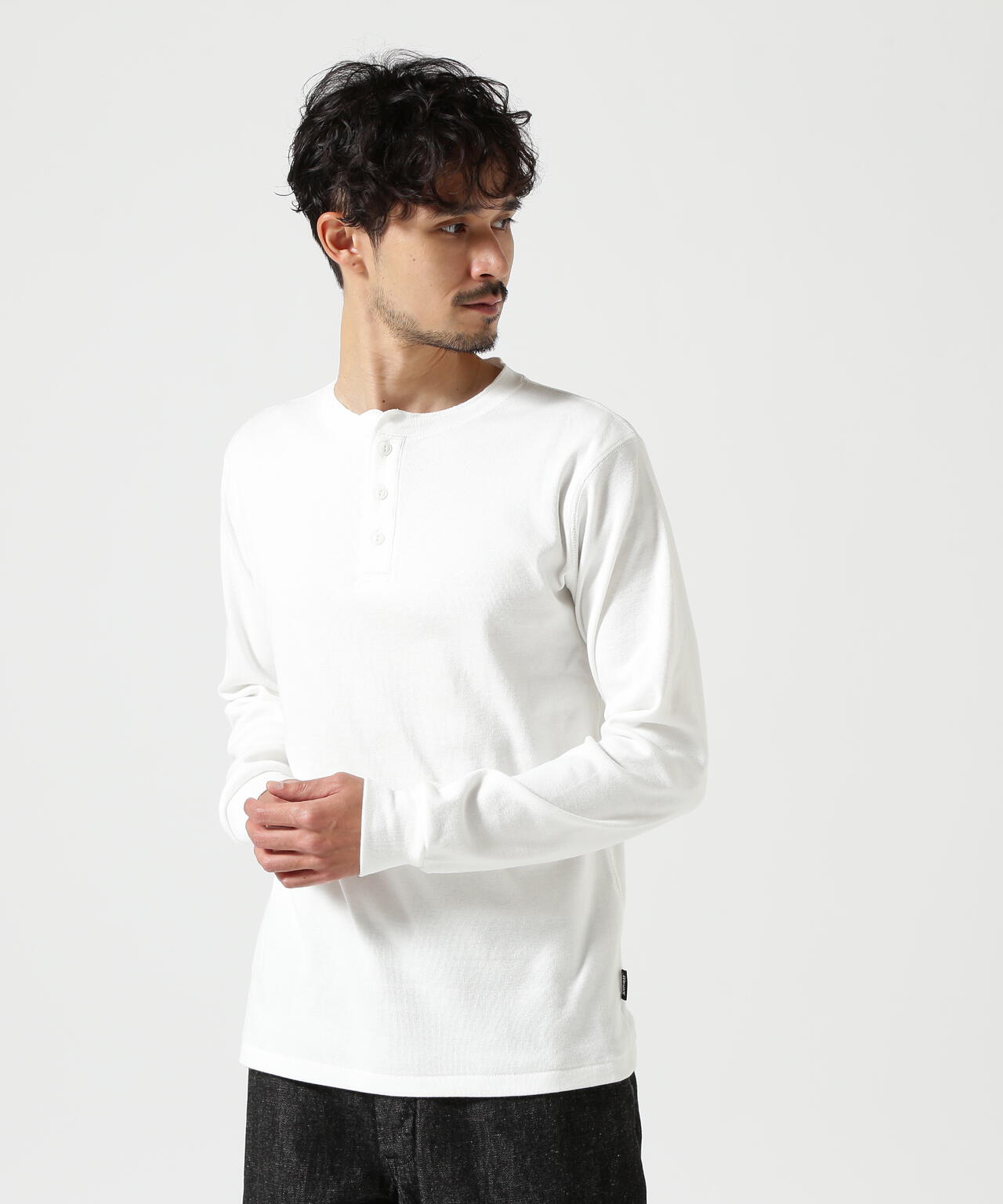 2PACK LS HENLEY NECK T-SHIRT/2パック ヘンリーネック ロンT