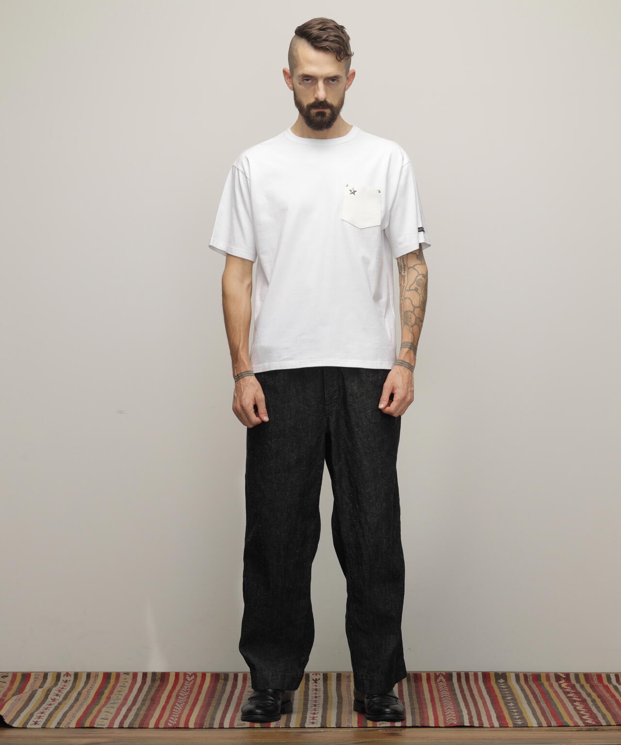 ONESTAR LEATHER POCKET T-SHIRT/ワンスターレザーポケット Tシャツ