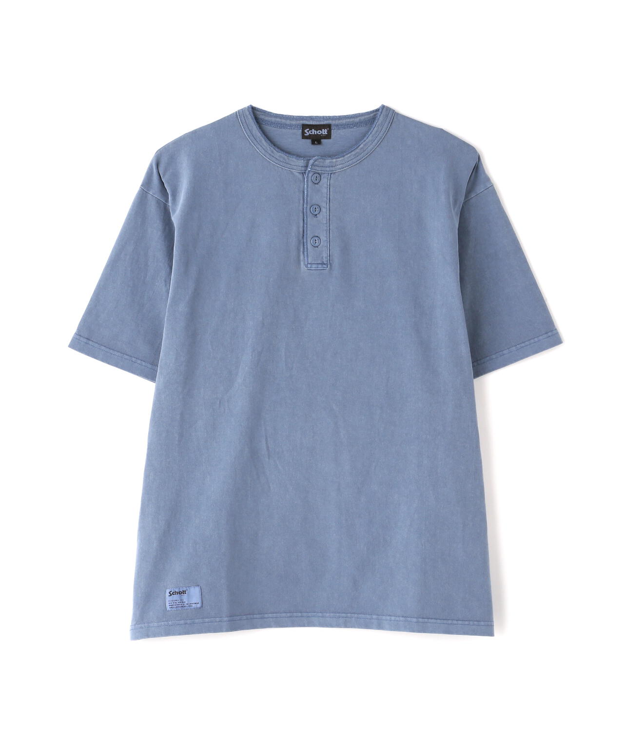 PIGMENT O/D SS HENLEY NECK T-SHIRT/ピグメント オーバーダイ ヘンリーネック Tシャツ