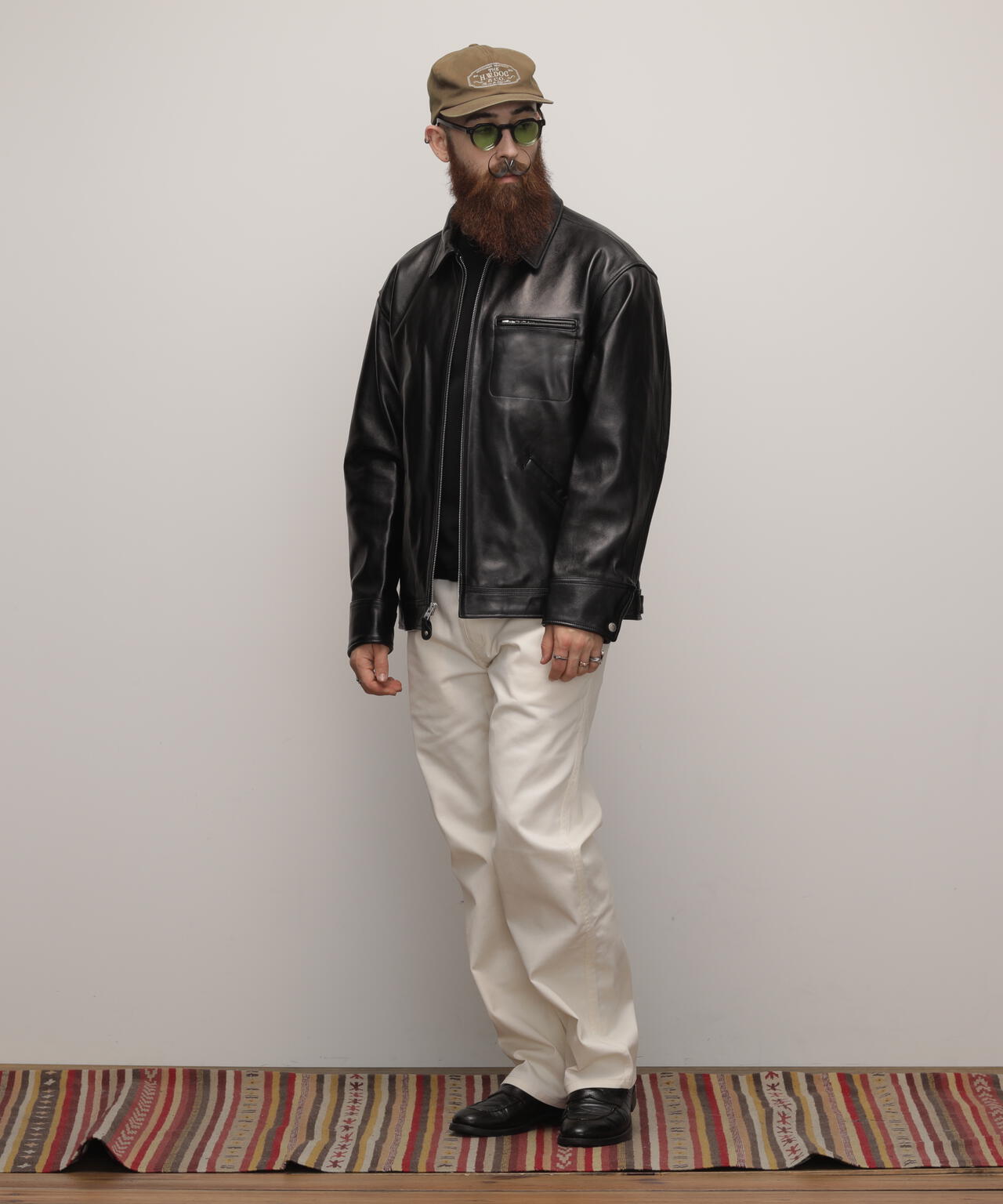 LEATHER TRACKER JACKET/レザートラッカージャケット