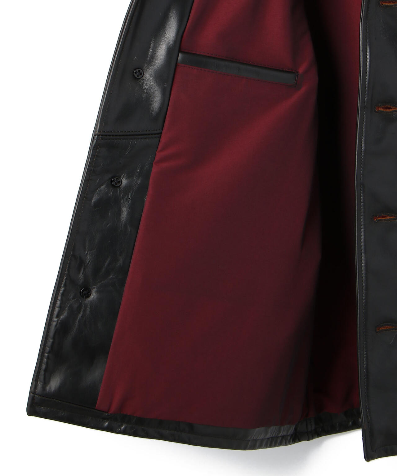 632US LEATHER CARCOAT/カーコート