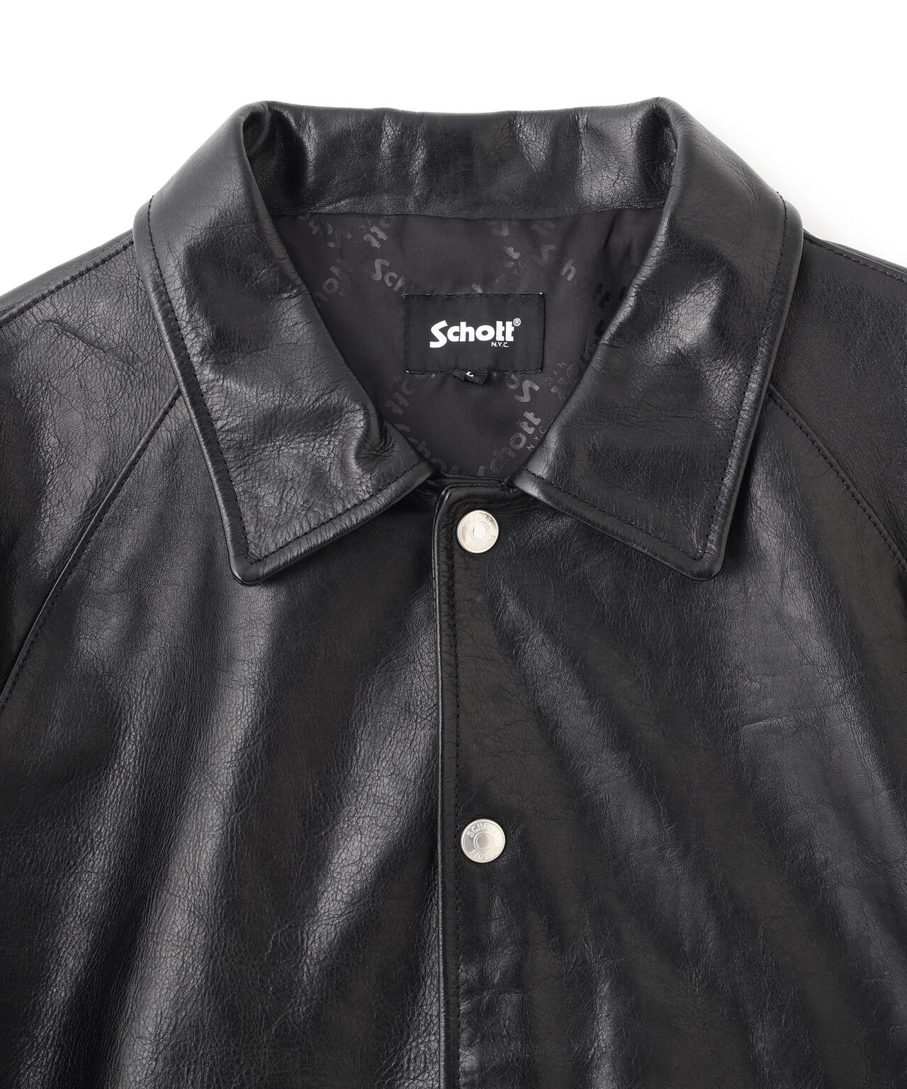 LEATHER COACH JACKET/レザーコーチジャケット