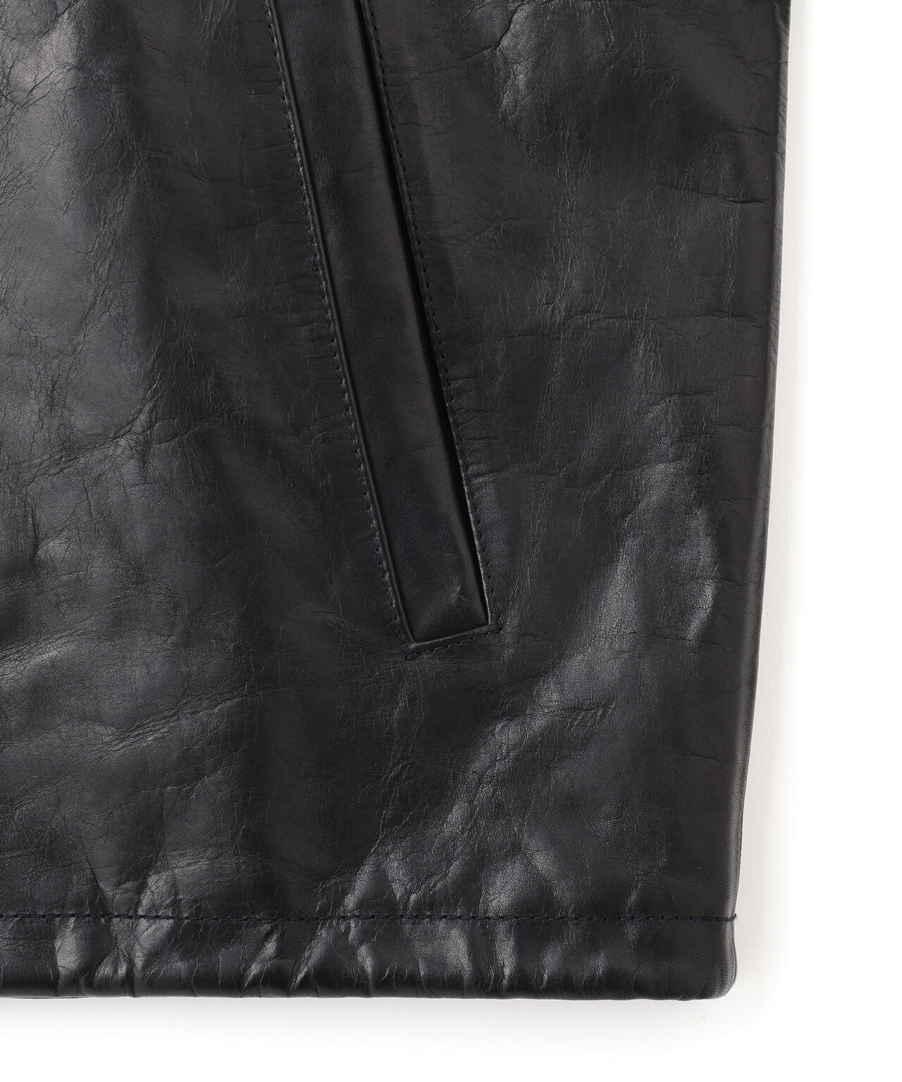 LEATHER COACH JACKET/レザーコーチジャケット