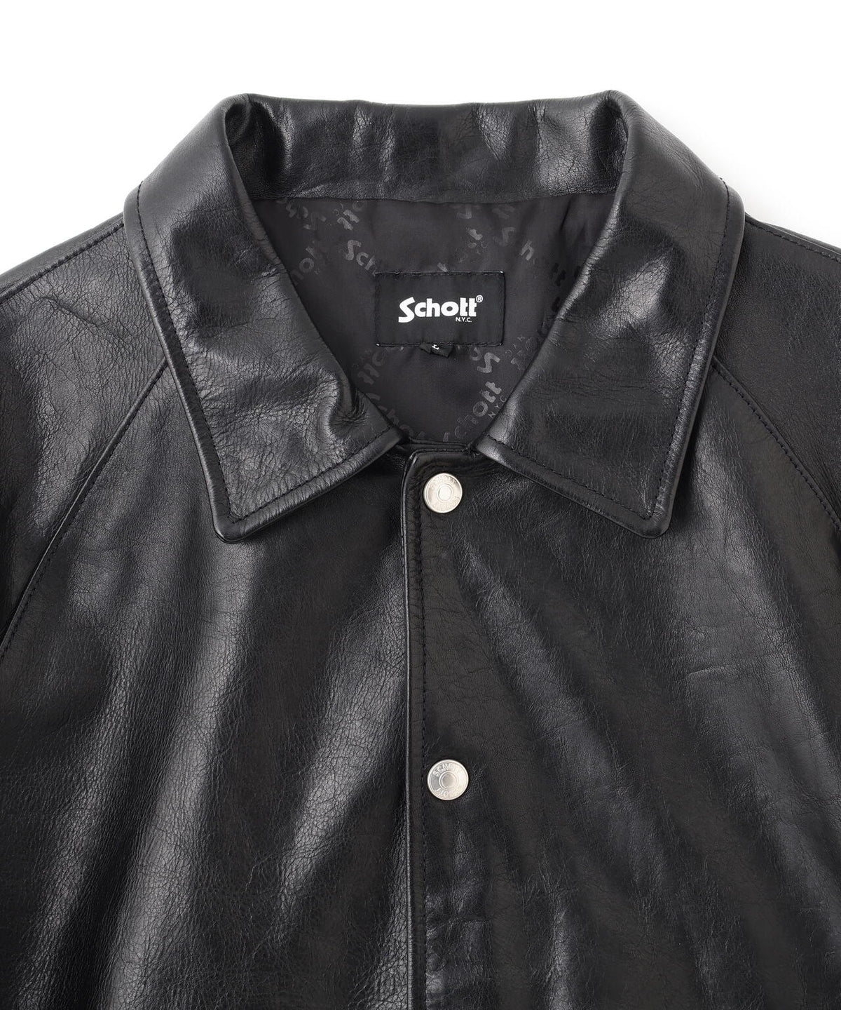 LEATHER COACH JACKET/レザーコーチジャケット
