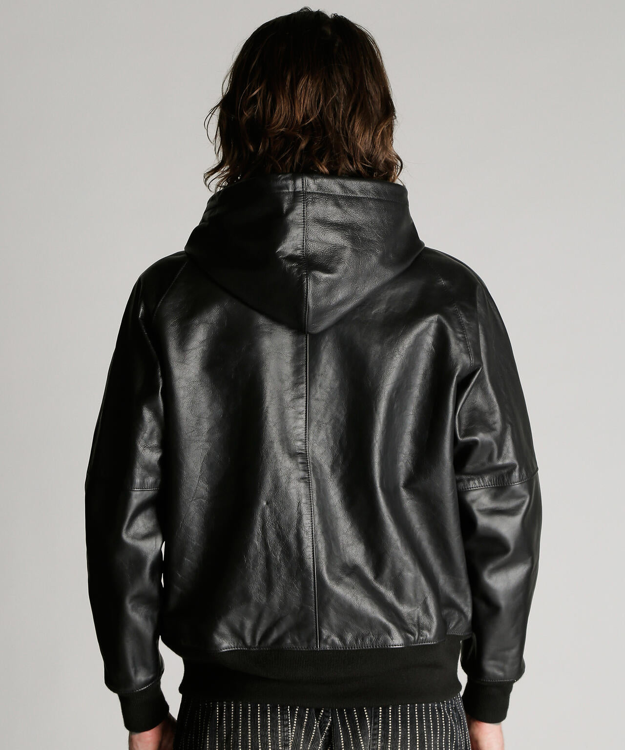 LEATHER HOOED JACKET/レザー フーデッドジャケット