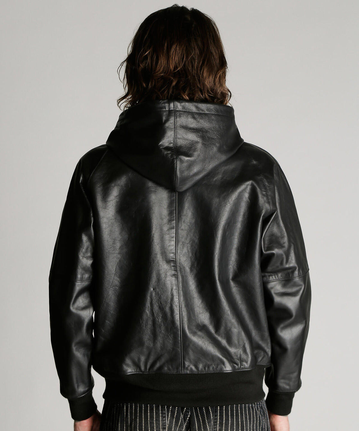 LEATHER HOOED JACKET/レザー フーデッドジャケット