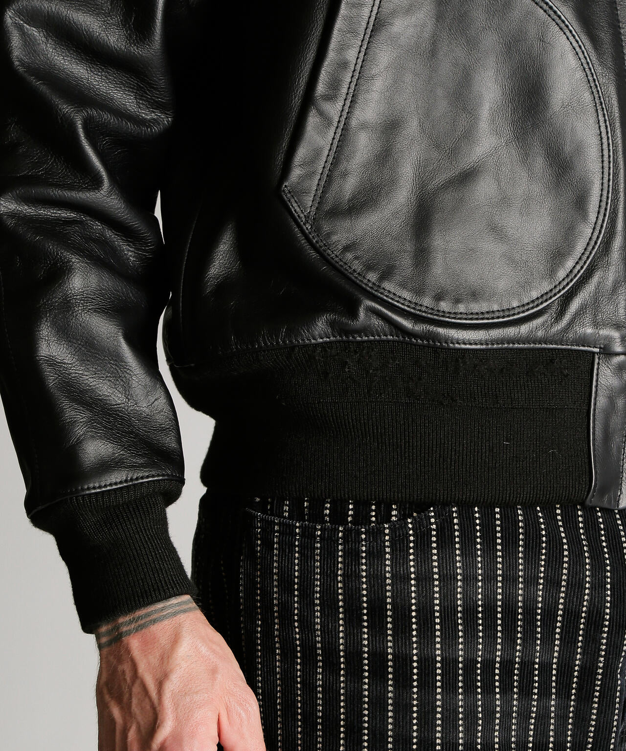 LEATHER HOOED JACKET/レザー フーデッドジャケット