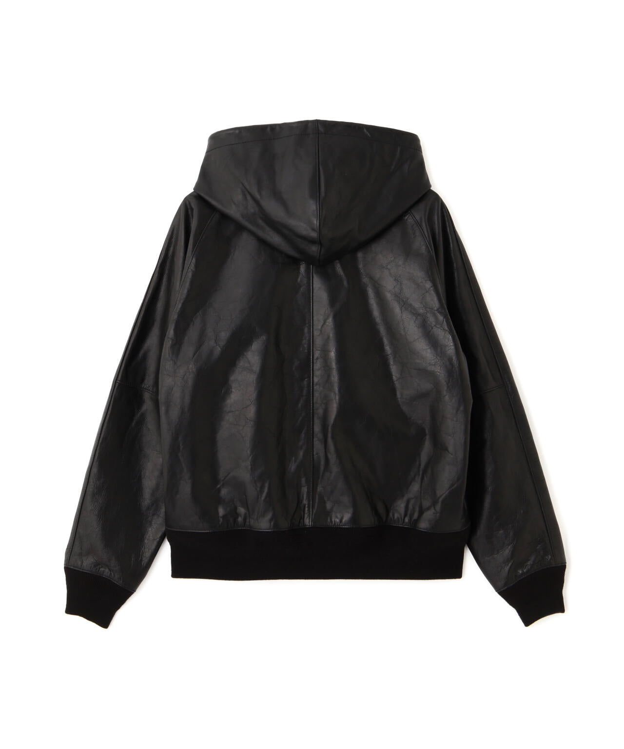 LEATHER HOOED JACKET/レザー フーデッドジャケット