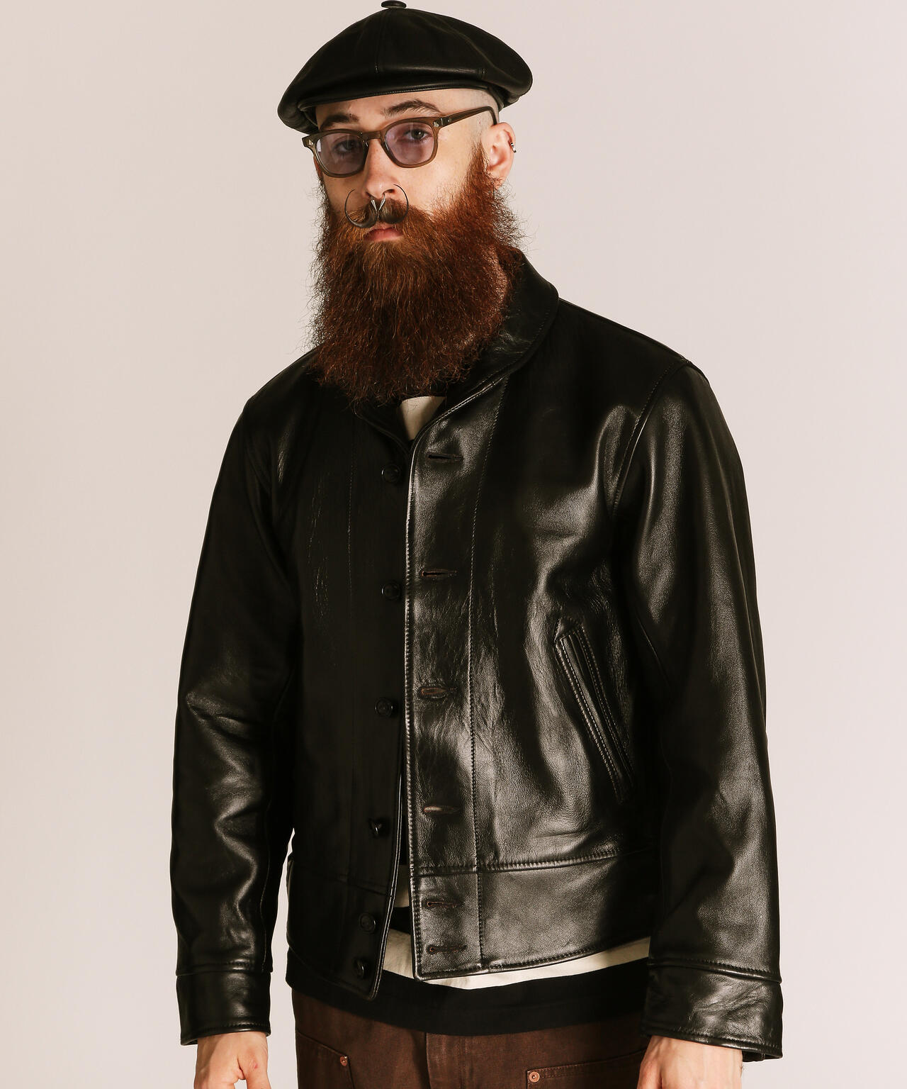 230US COSSACK JACKET/レザー コサックジャケット