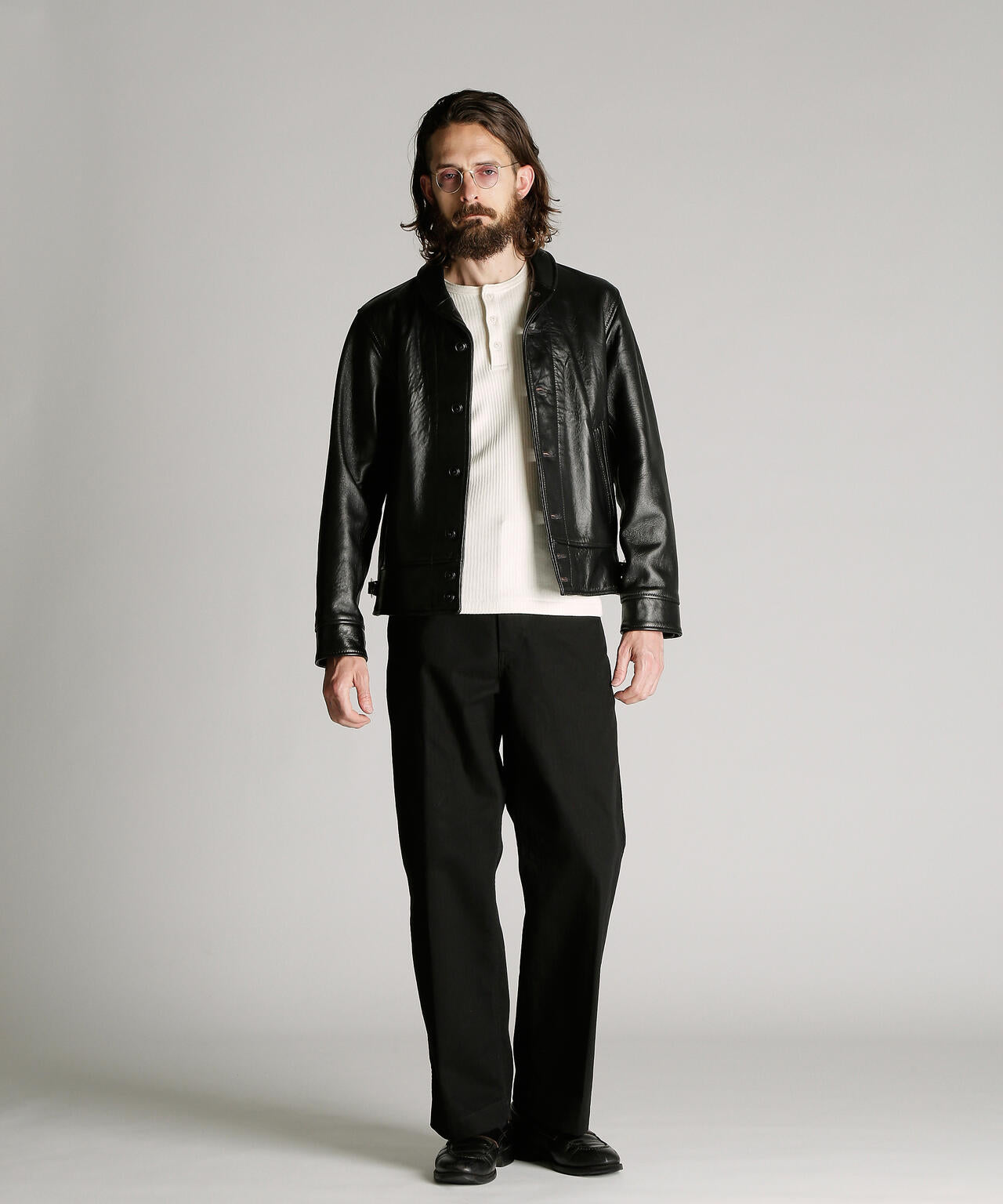 230US COSSACK JACKET/レザー コサックジャケット