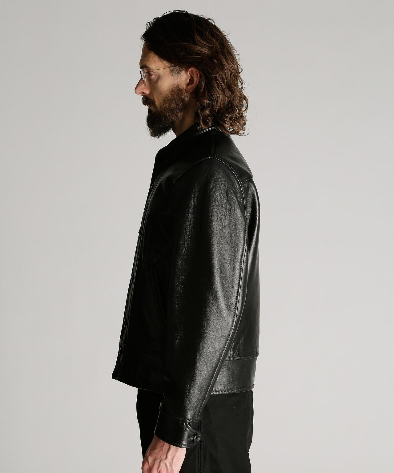 230US COSSACK JACKET/レザー コサックジャケット