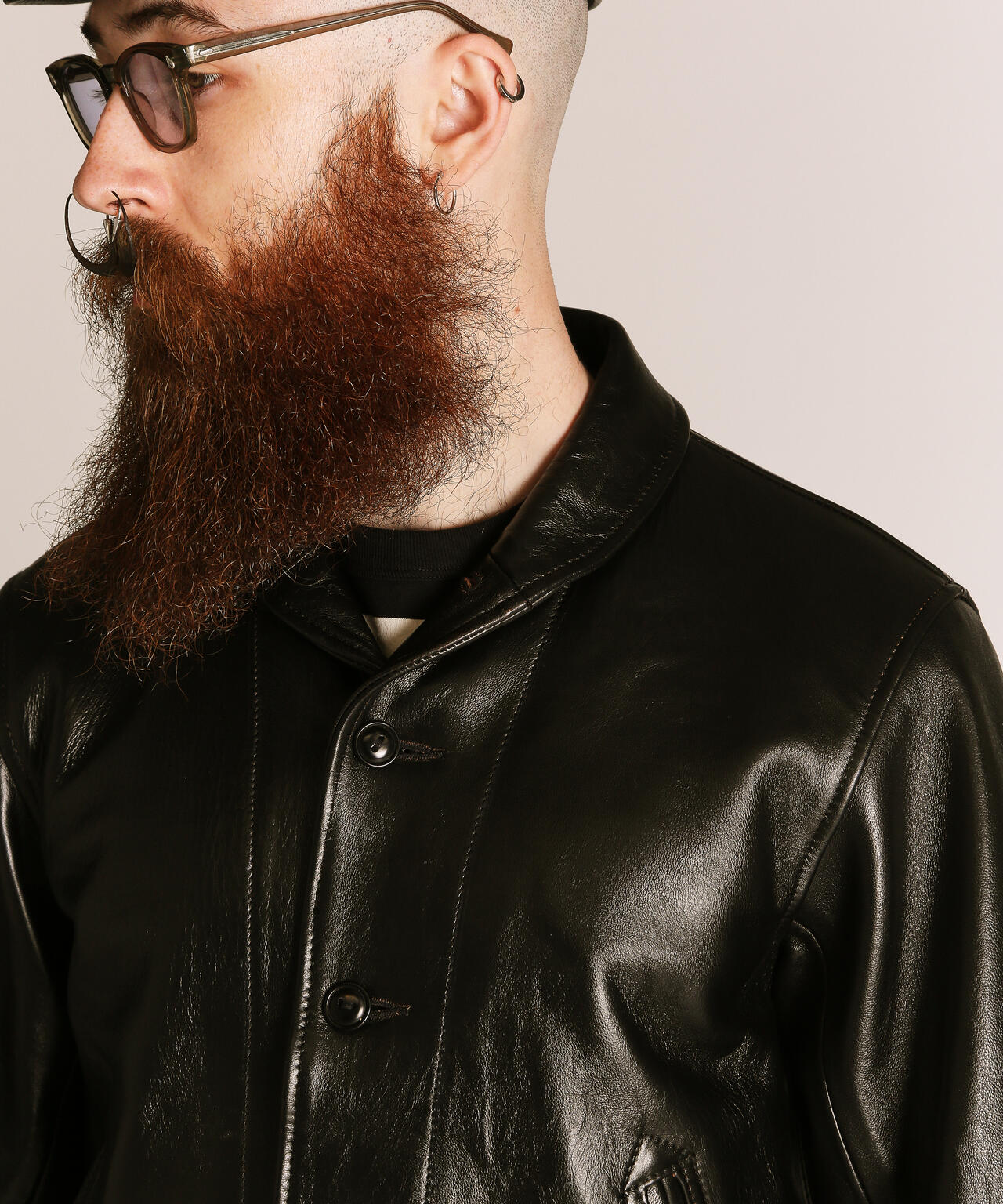 230US COSSACK JACKET/レザー コサックジャケット