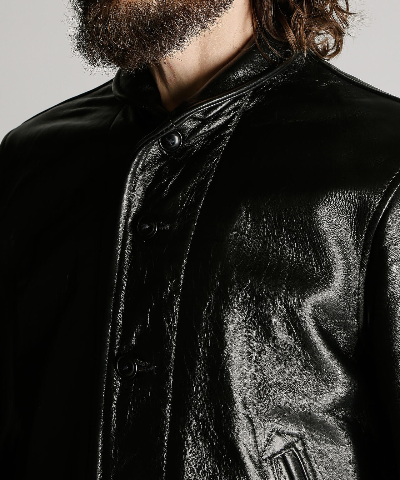 230US COSSACK JACKET/レザー コサックジャケット
