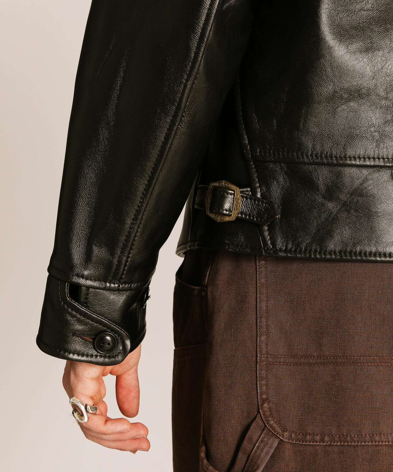 230US COSSACK JACKET/レザー コサックジャケット