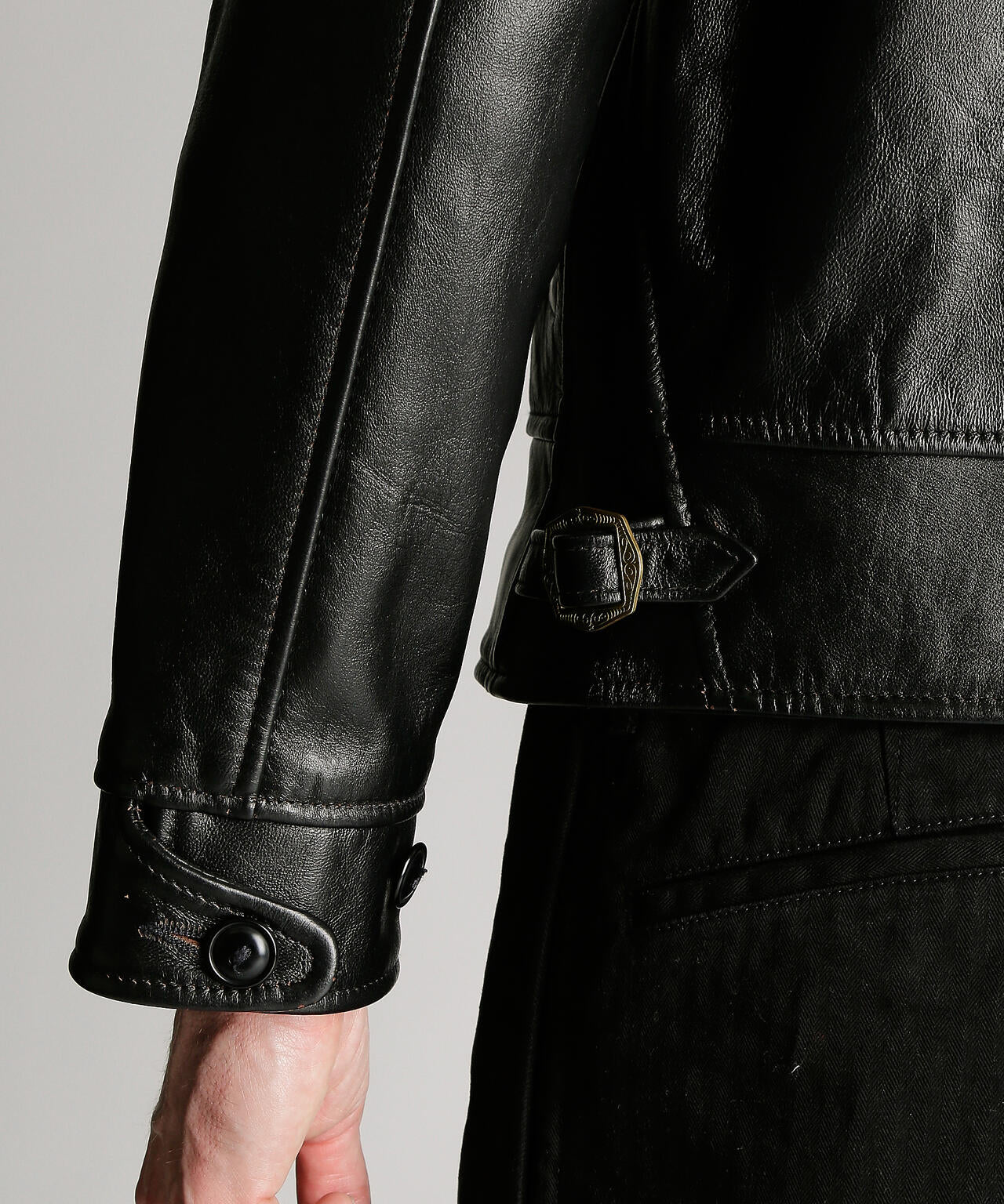 230US COSSACK JACKET/レザー コサックジャケット