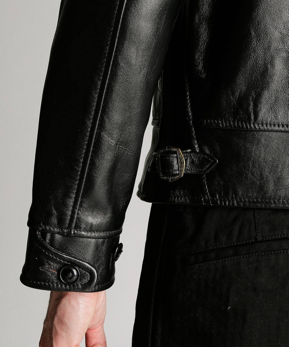 230US COSSACK JACKET/レザー コサックジャケット