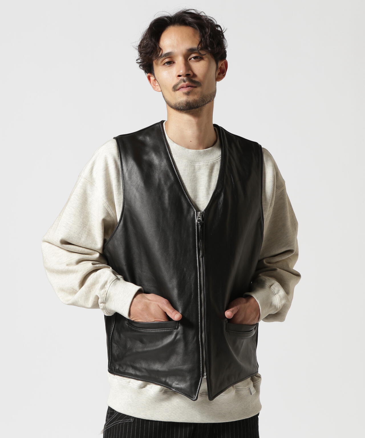 193V LEATHER VEST/レザーベスト