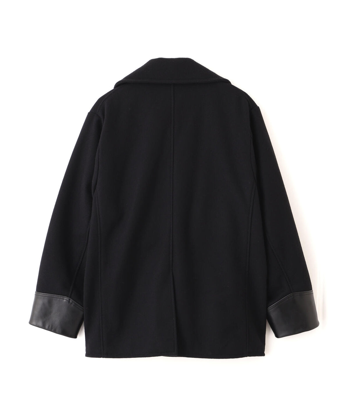 787US LEATHER COMB. PEA JACKET/レザーコンビ ピージャケット