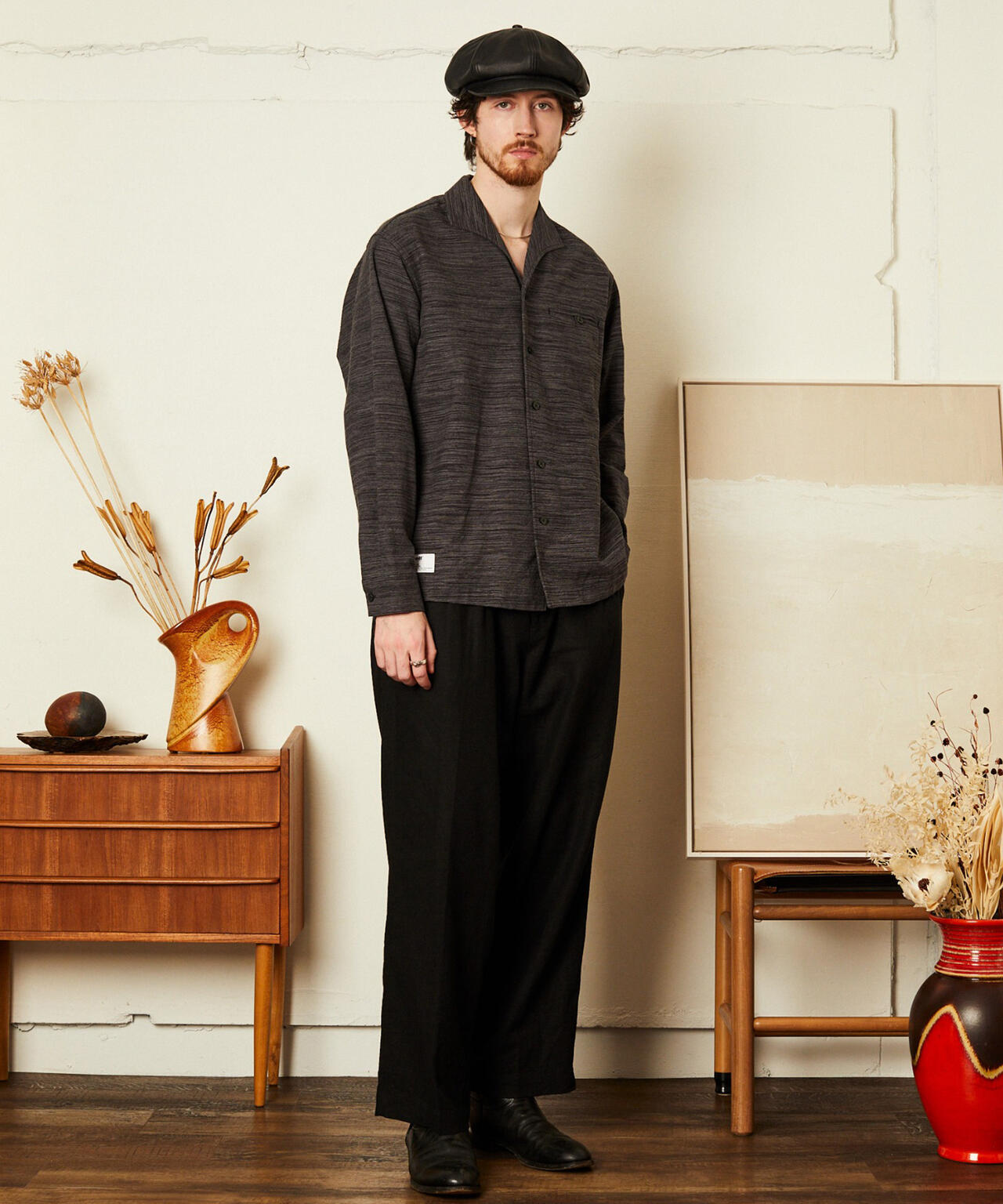 MIX SHARK COLLAR SHIRT/ミックスシャーク カラーシャツ