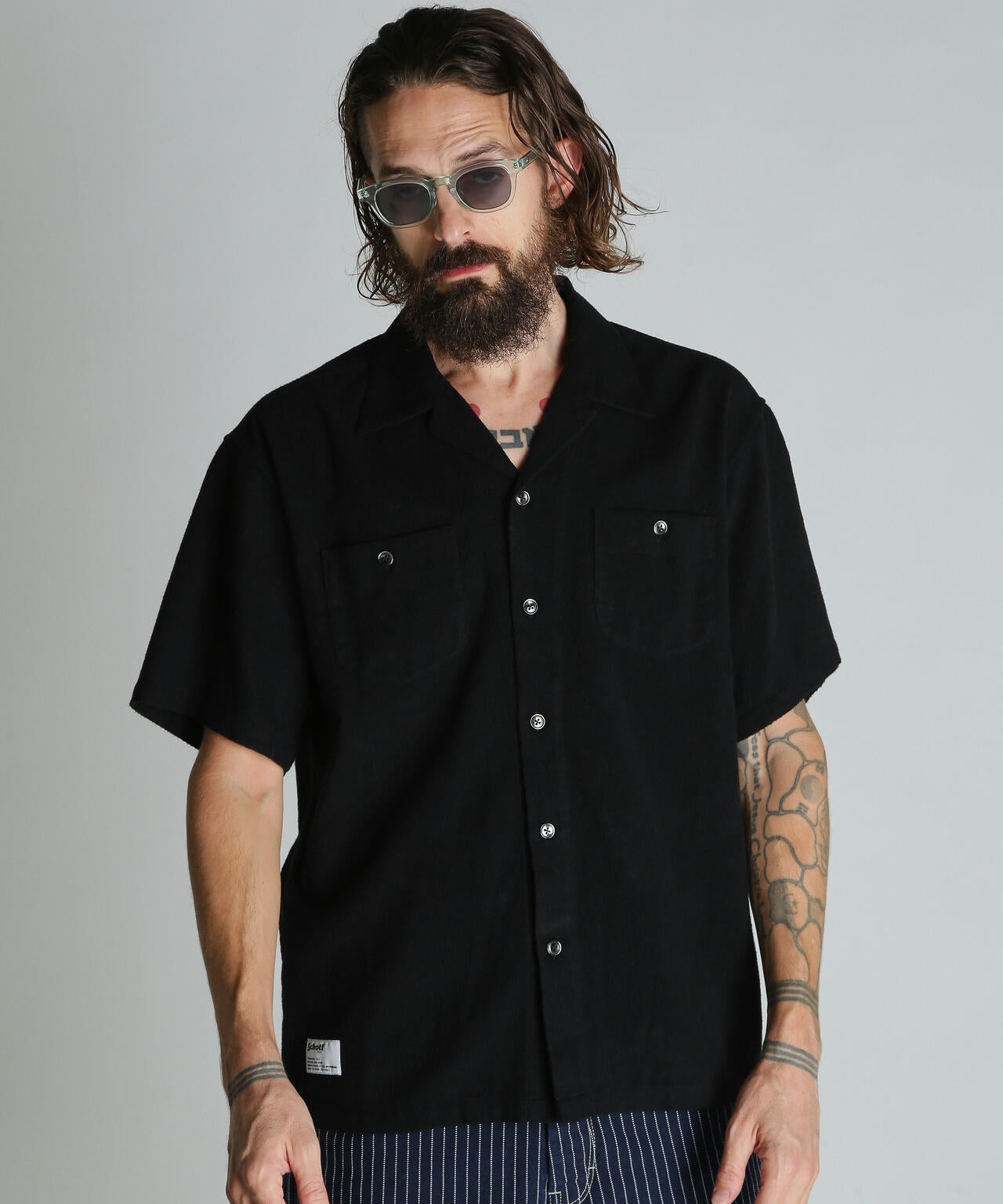 HV PLAIN WORK SHIRT/ヘンプビスコース プレーン ワークシャツ