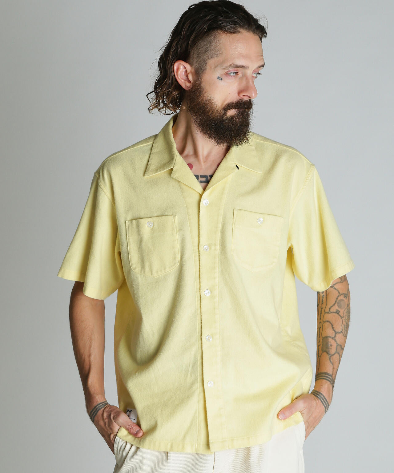 HV PLAIN WORK SHIRT/ヘンプビスコース プレーン ワークシャツ