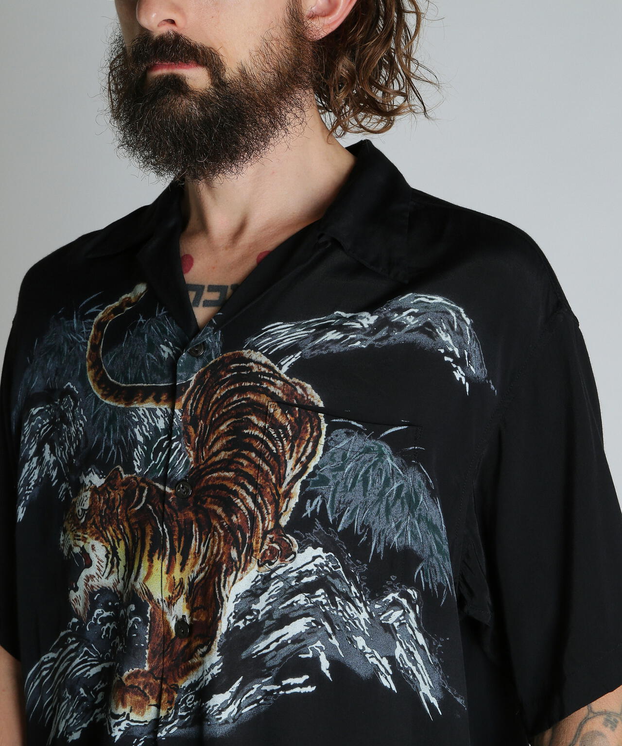 TIGER RAYON SHIRT/タイガー レーヨン シャツ