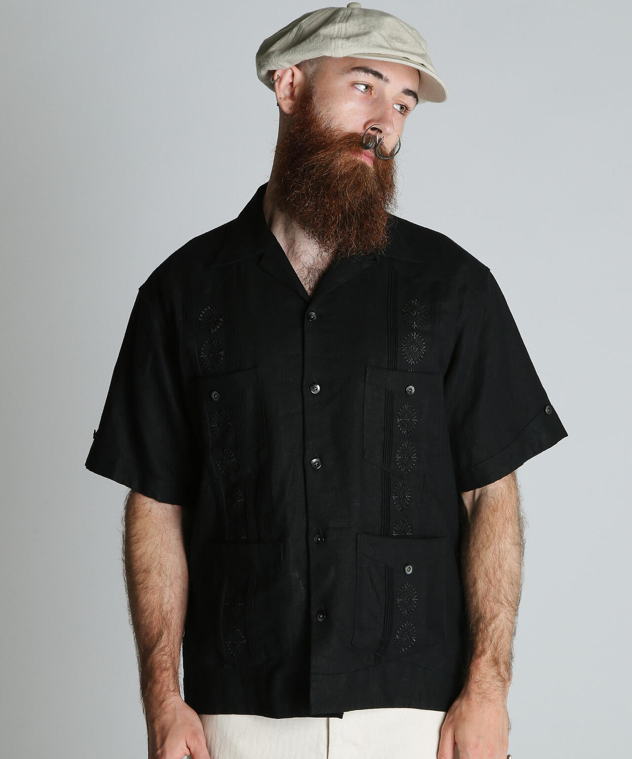 LINEN GUAYABERA SHIRT/リネン グアテマラシャツ