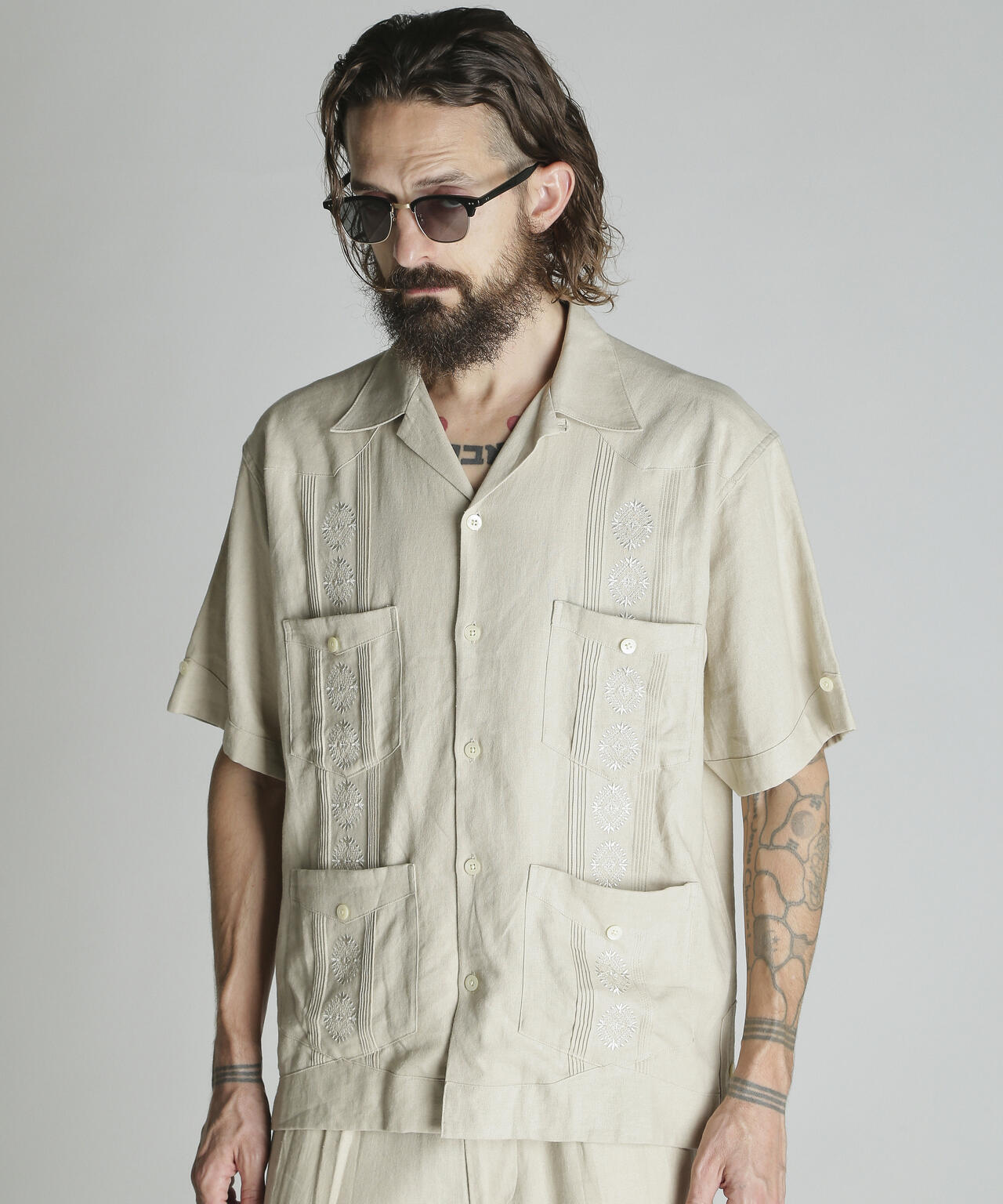 LINEN GUAYABERA SHIRT/リネン グアテマラシャツ